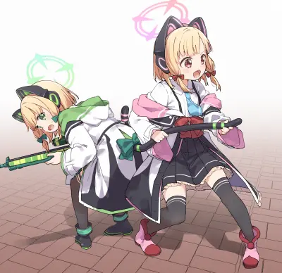 碧蓝档案里的桃味小孩和猕猴桃味小孩